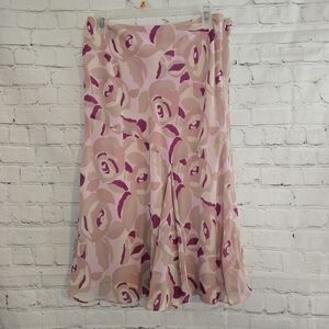 Y2k Nine West Soft Pink Rose Flutter Slip Skirt Sz 8 Fairy Romantic Girly Easter